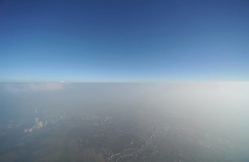 Haze over the city of Luenen