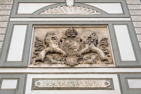 Bavarian coat of arms at the Max Tower