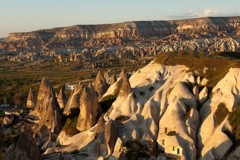 Erosion landscape with tufa towers