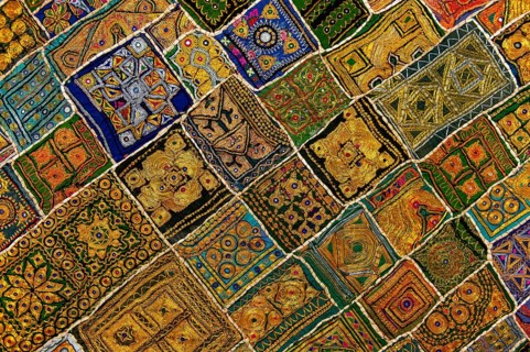 Colourful traditional wall hanging from Rajasthan