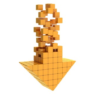 Arrow made of cubes