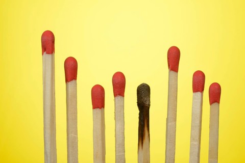 A row of matches