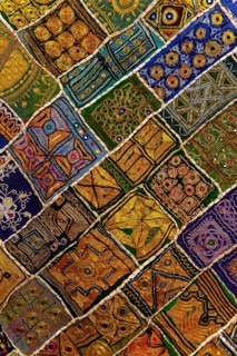 Colourful traditional wall hanging from Rajasthan