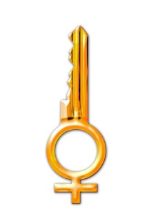 Key with the symbol for Venus