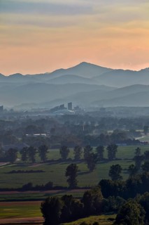 Landscape in the sunset