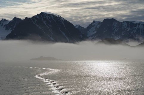 Mountain scenery around the fjord