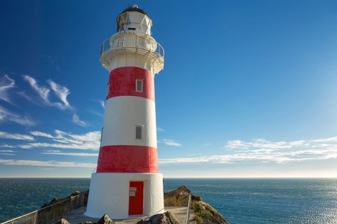 Cape Palliser Lighthouse on the Cook Strait