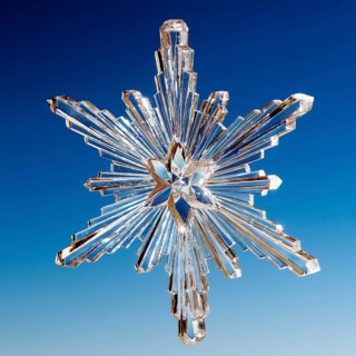 Christmas star as an ice crystal