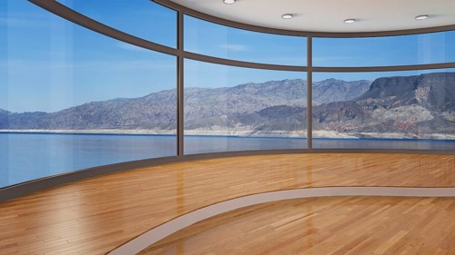 Empty room with a sea view