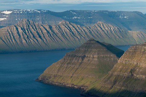 Mountain landscape in the evening light