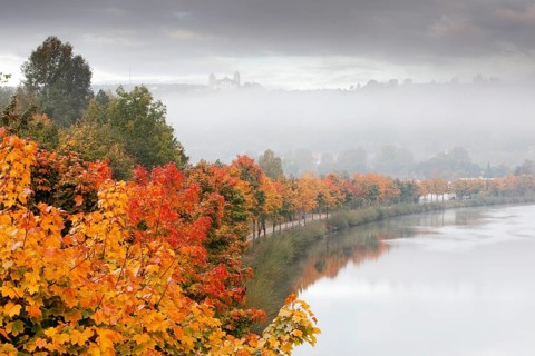 Ludwig-Danube-Main Canal in autumn