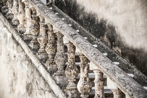 Stairs with a balustrade