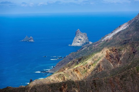 Cliffs in the Anaga Mountains near the village of Taganana