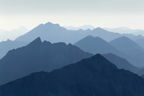 Karwendel Range seen from Hochriss Mountain in Rofan
