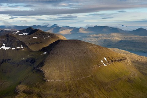 Mountain landscape in the evening light