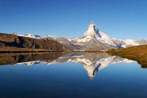 Matterhorn reflected in Lake Stellisee