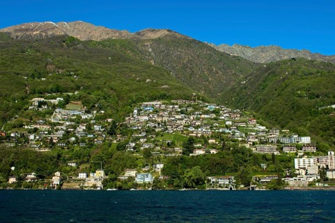 View towards the town of Brissago on Lake Maggiore