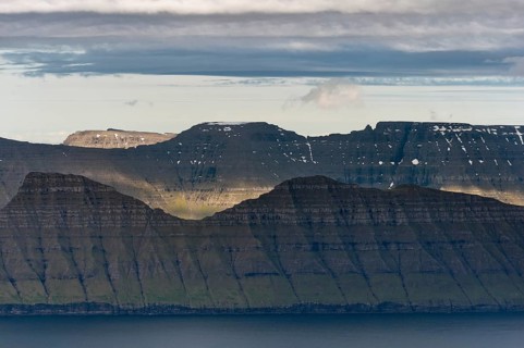 Mountain ridges of the islands and Kalsoy and Kunoy