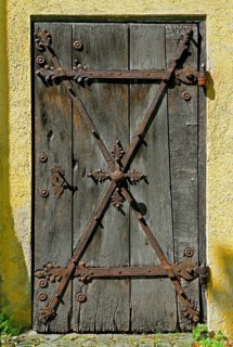 Old portal of the Muehlfeldkirche church
