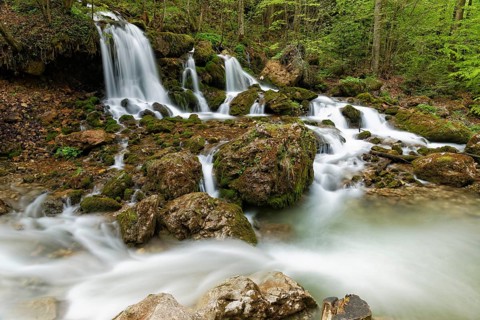 Waterfall in Baerenschuetzklamm gorge