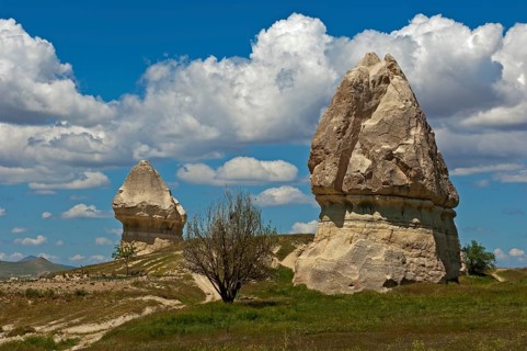 Tuff cones or fairy chimneys