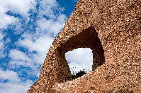 Breaktrough a tufa rock
