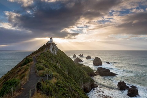 The Lighthouse at Nugget Point at sunrise