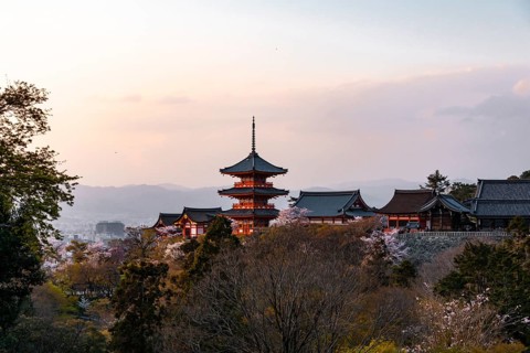 Pagoda and Zuigudo of the Kiyomizu-dera Temple
