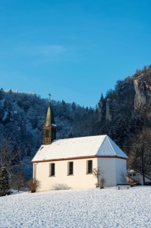 Chapel of St. Agatha from the 17th century in the Danube Valley community of Neidingen