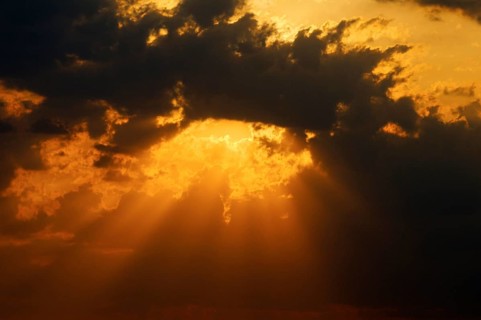 Cloudy sky at sunset