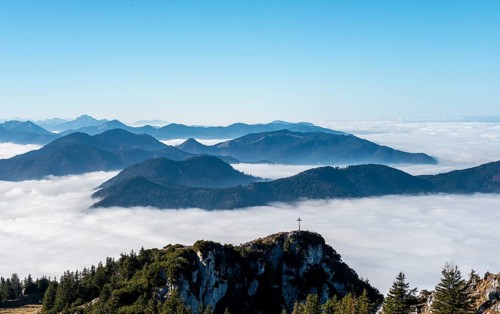 View from the summit of Breitenstein to the summit of Bockstein