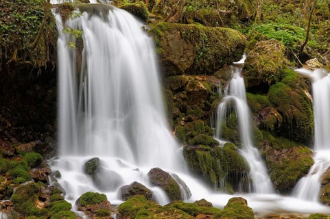Waterfall in Baerenschuetzklamm gorge