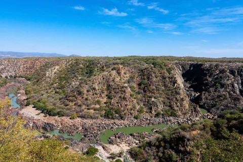 Ruacana Falls during the dry season