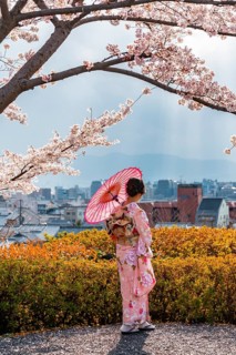 Japanese woman in traditional clothes