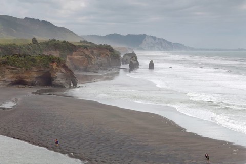 The Whitecliffs rock formation at low tide