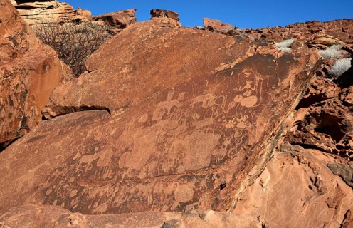 Rock carvings of the San people