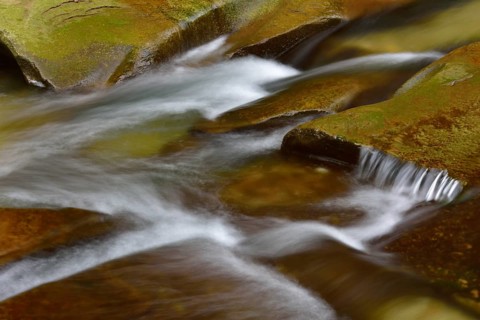 Rock formed by water