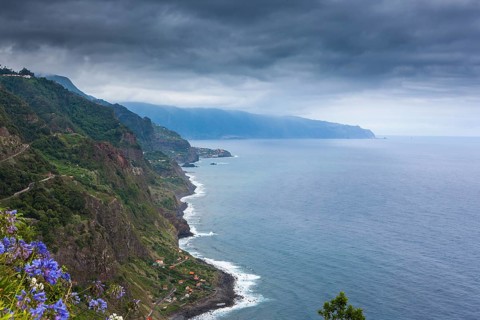 View over the cliffs near Arco de Sao Jorge