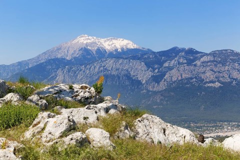 View from Mt. Calistepe on Mt. Tahtali Dagi