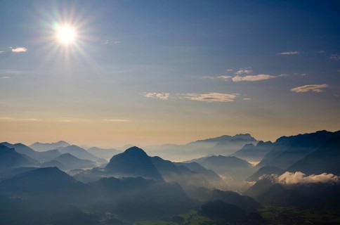 View of Alpine panorama