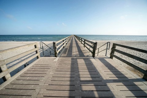 Long wooden pier