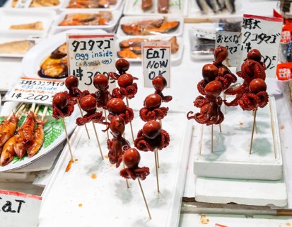 Squid on skewer