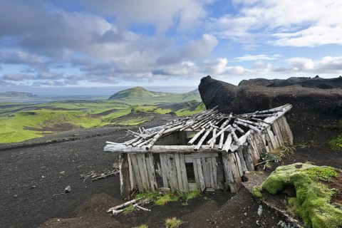 Dilapidated sheep shed