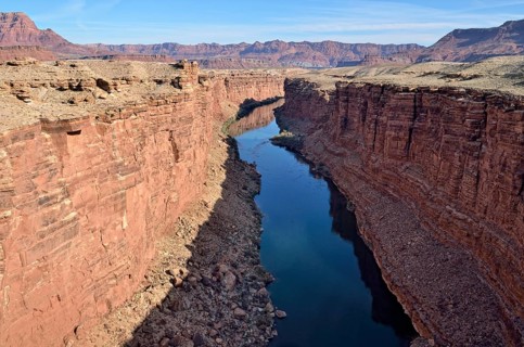 View from the New Navajo Bridge of the Colorado River