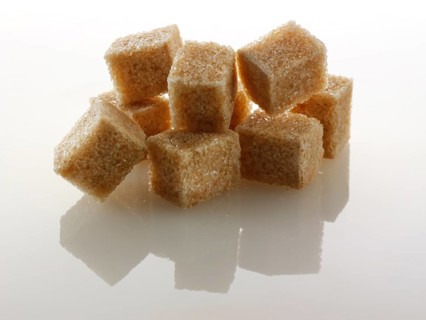 Brown demerara sugar cubes