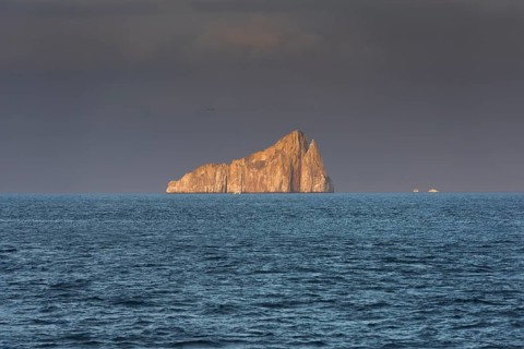 Leon Dormido or Kicker Rock in the evening light