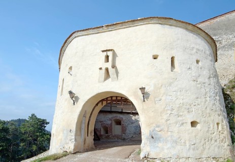 The main gate of the Rasnov Citadel or Rosenauer Burg