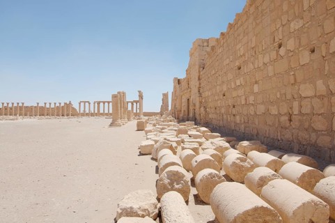 Ruins of the Temple of Bel in the ancient city of Palmyra