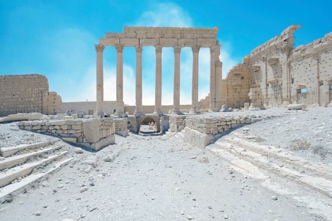 Ruins of the Temple of Bel in the ancient city of Palmyra