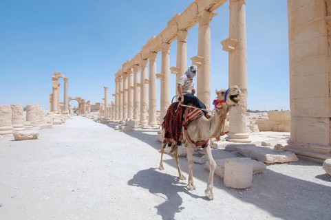 The ruins of the ancient city of Palmyra